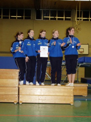 Tolle Mannschaftsleistung und ein dritter Platz für den TVG im Team. (v. l.) Anna-Lena Betz, Carina Hagedorn, Witta Blum, Angelina Nies und Katharina Hanke. 